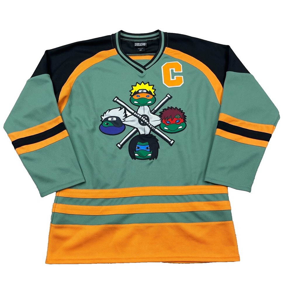 Naruto TMNT Teenage Mutant Ninja Turtles Hockey Jersey Size Small Adult 2023